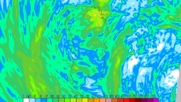 Venerdì di pioggia in Ogliastra e in tutta l’Isola, da sabato torna il sole