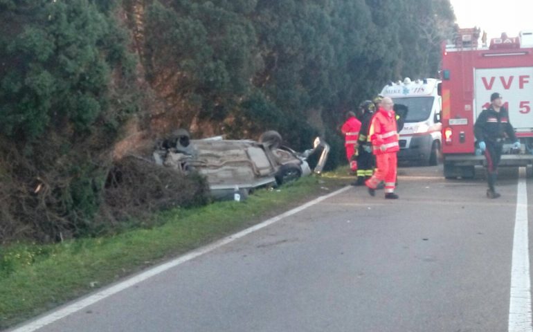 Tragico incidente sulla SS 195, altezza Saras: passeggero muore sul colpo, 3 i feriti