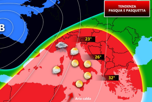 Ancora pioggia e freddo nel weekend ma per Pasqua previsto bel tempo e temperature alte