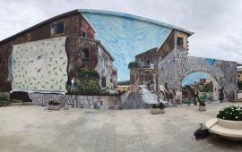 Il murale di Franco Mascia a Triei