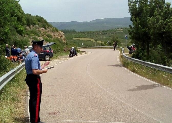 Incidente a Escalaplano, centauro cade dalla moto, trasportato all’ospedale