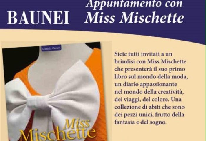 Baunei, presentazione del libro “Miss Mischette” di Daniela Carreri
