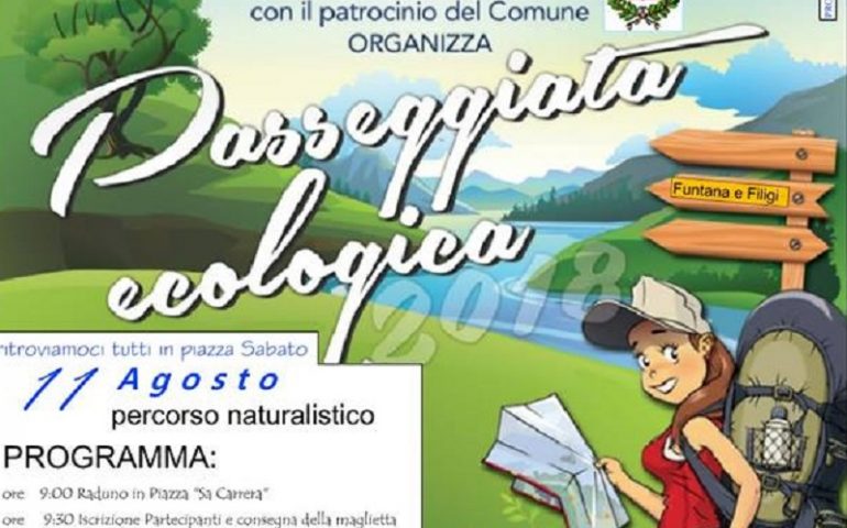 Passeggiata Ecologica 2018. Domani a Talana incontro con natura e aria pura