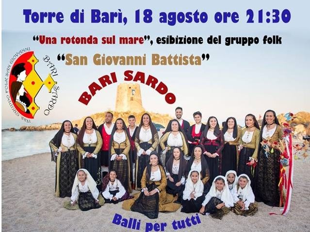 Una rotonda sul mare, stasera a Bari Sardo l’esibizione del gruppo folk San Giovanni Battista