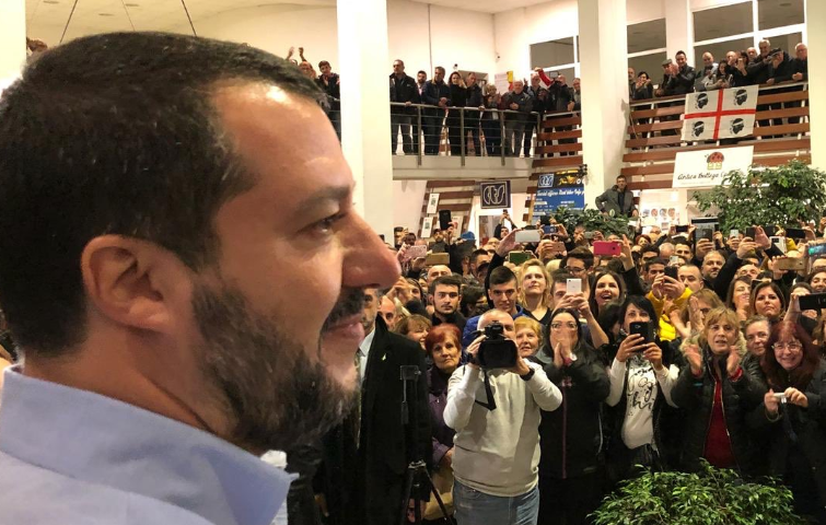 Matteo Salvini arriva a Cagliari: seconda giornata per il leader leghista in Sardegna