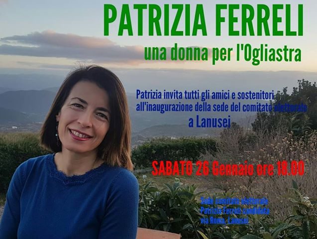 Oggi a Lanusei l’inaugurazione della sede del comitato elettorale della candidata PD Patrizia Ferreli