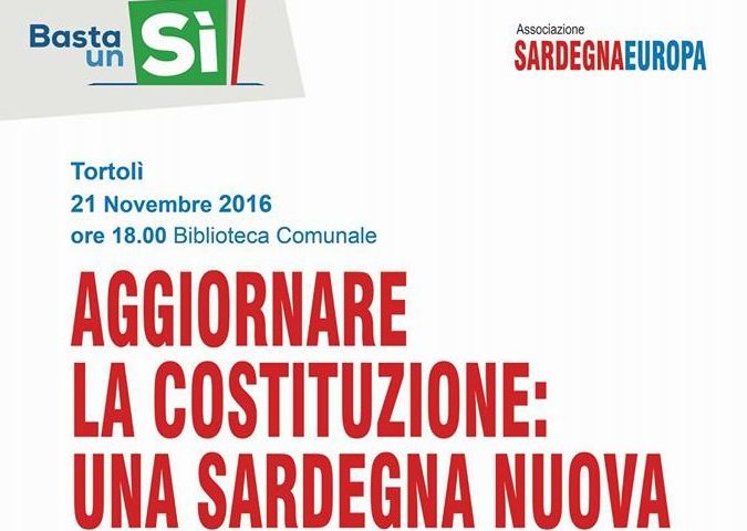 SardegnaEuropa si schiera per il Sì. Incontro pubblico sul referendum a Tortolì