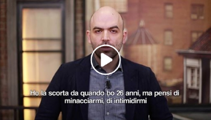 (VIDEO) Scorta a Saviano, lo scrittore replica a Salvini: “Parole da mafioso”
