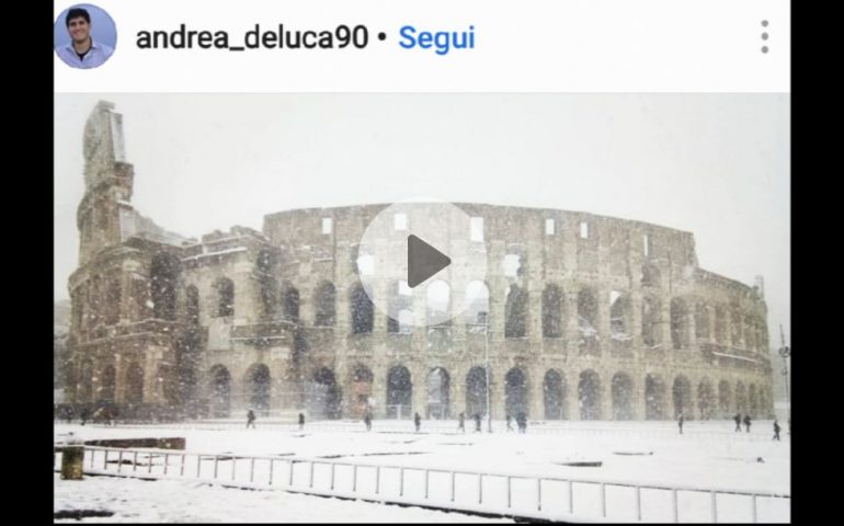 (VIDEO E FOTO) L’incredibile magia di Roma imbiancata dalla neve