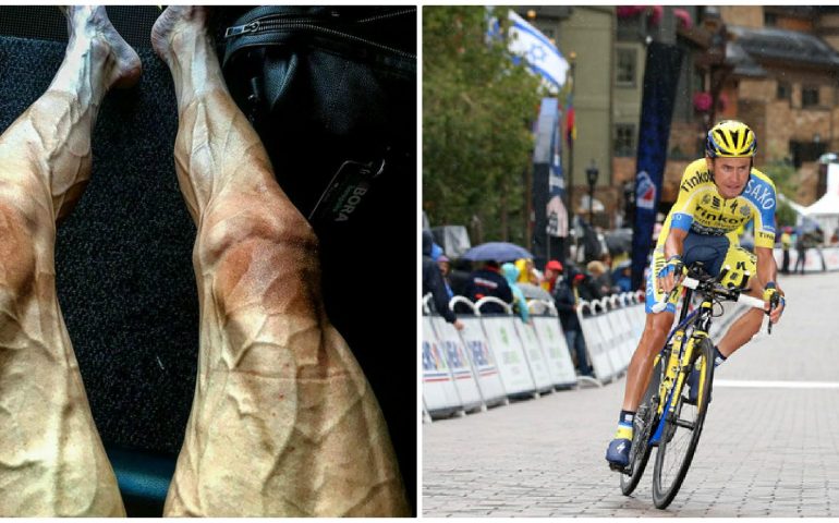 Effetto Tour de France: ecco come si sono ridotte le gambe del ciclista Pawel Poljanski