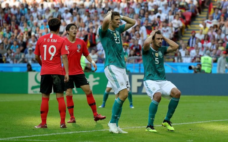 Prima clamorosa sorpresa a Russia 2018: la Germania Campione del Mondo eliminata al primo turno