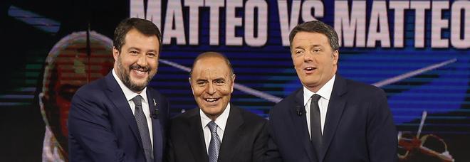 Salvini vs Renzi: duello politico senza esclusione di colpi nel salotto Rai di Vespa