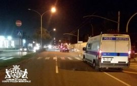 Foto Polizia Municipale: viale Poetto: luogo dove è avvenuto l'incidente venerdì.