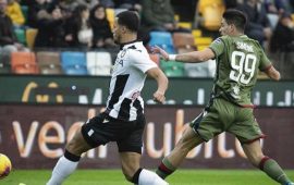 Immagine tratta dalla partita Udinese-Cagliari terminata 2-1.