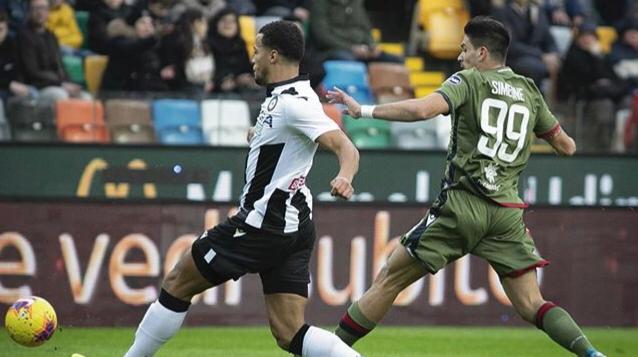 Immagine tratta dalla partita Udinese-Cagliari terminata 2-1.