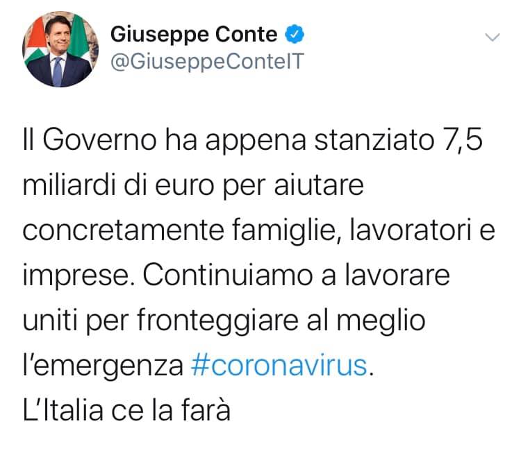 Le risorse stanziate dal Governo per il Coronavirus