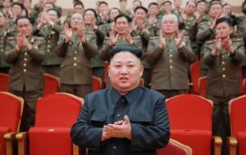 Foto di repertorio, del Comandante Supremo della Corea del Nord, Kim-Jong.