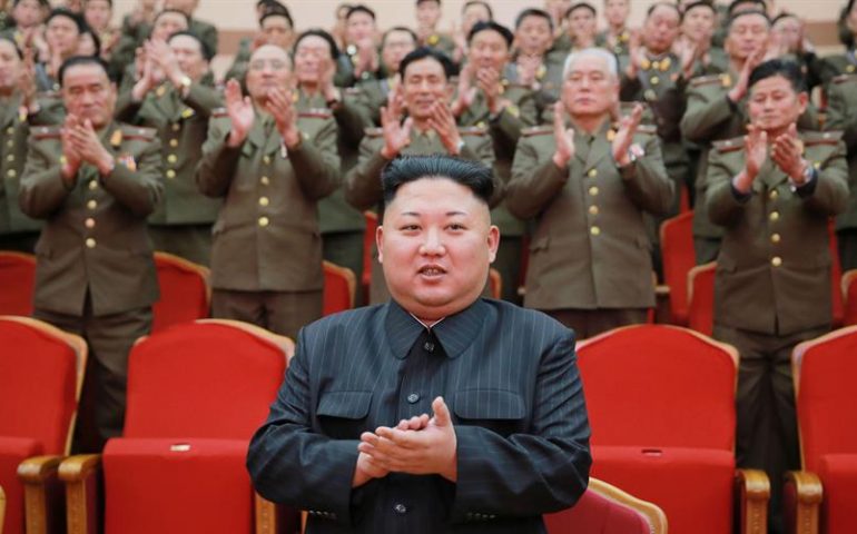 Foto di repertorio, del Comandante Supremo della Corea del Nord, Kim-Jong.