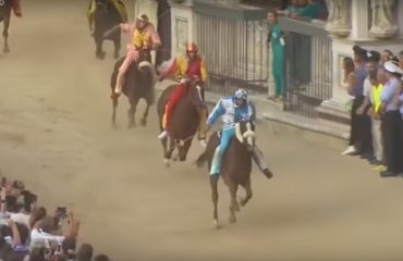 Foto di repertorio del Palio di Siena.