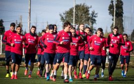 Un'immagine di repertorio dei calciatori del Cagliari Calcio durante un allenamento.