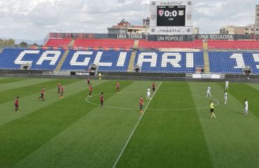 Immagine di repertorio di una partita a porte chiuse alla Sardegna Arena.