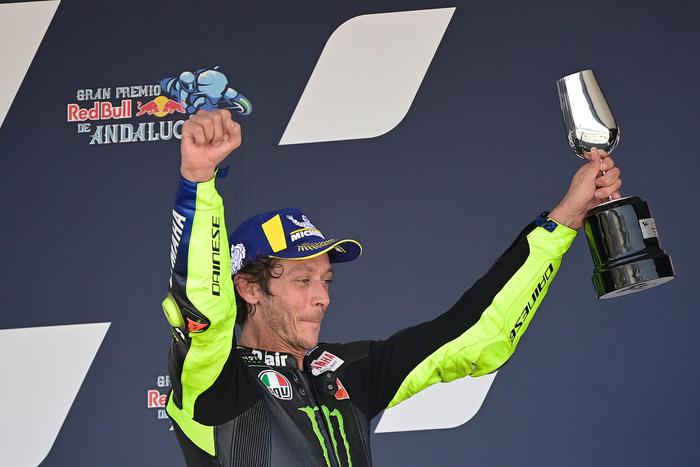 MotoGp in Andalusia: Valentino Rossi ritorna sul podio a 41 anni