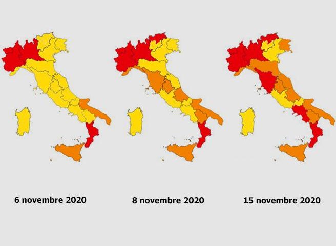 Anche Toscana e Campania tra le regioni in Zona Rossa