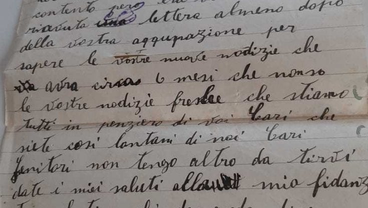 Brindisi: scrive una lettera dal fronte nel ’44, arriva alla famiglia dopo 77 anni