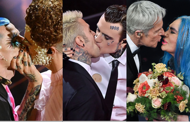 I baci in diretta tv a Sanremo: ecco i 10 più famosi