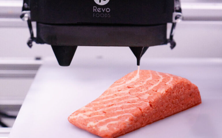 Un’impresa noitola austrìaca rivolutzionat su mercadu cun su salmone veganu imprentadu in 3D