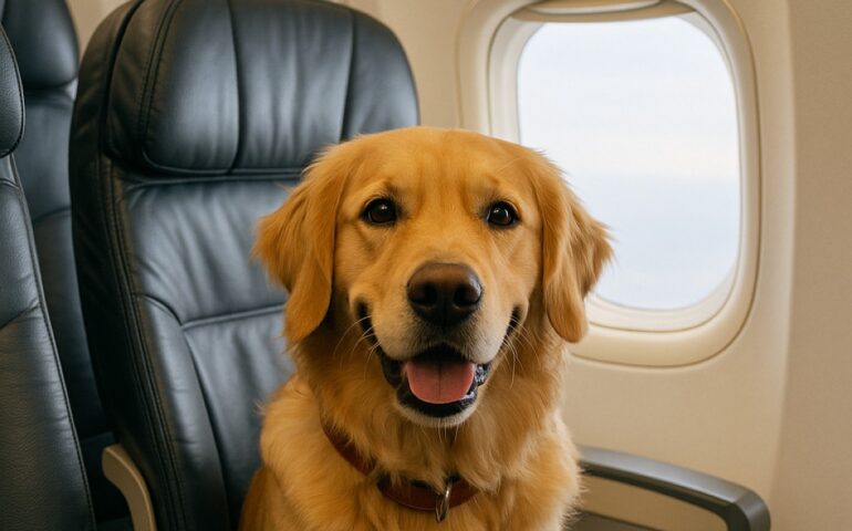 Animali in volo: dal 12 maggio cani e gatti viaggeranno accanto ai loro padroni, seduti in cabina come veri passeggeri