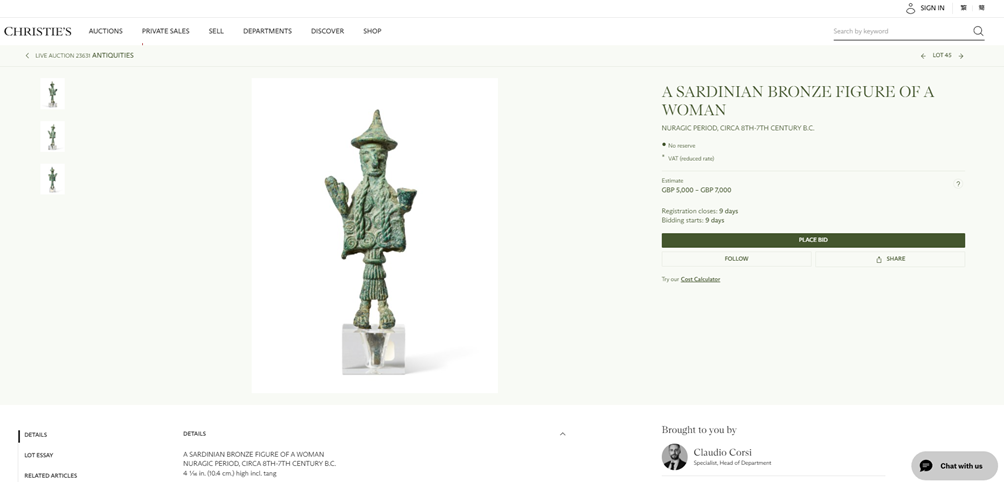 statuetta nuragica