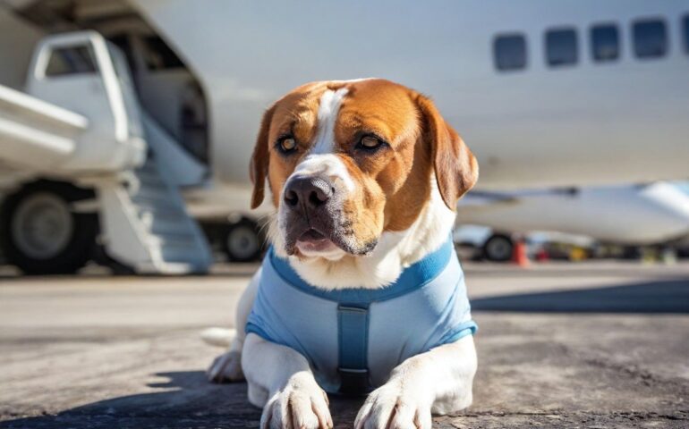 cane in aereo