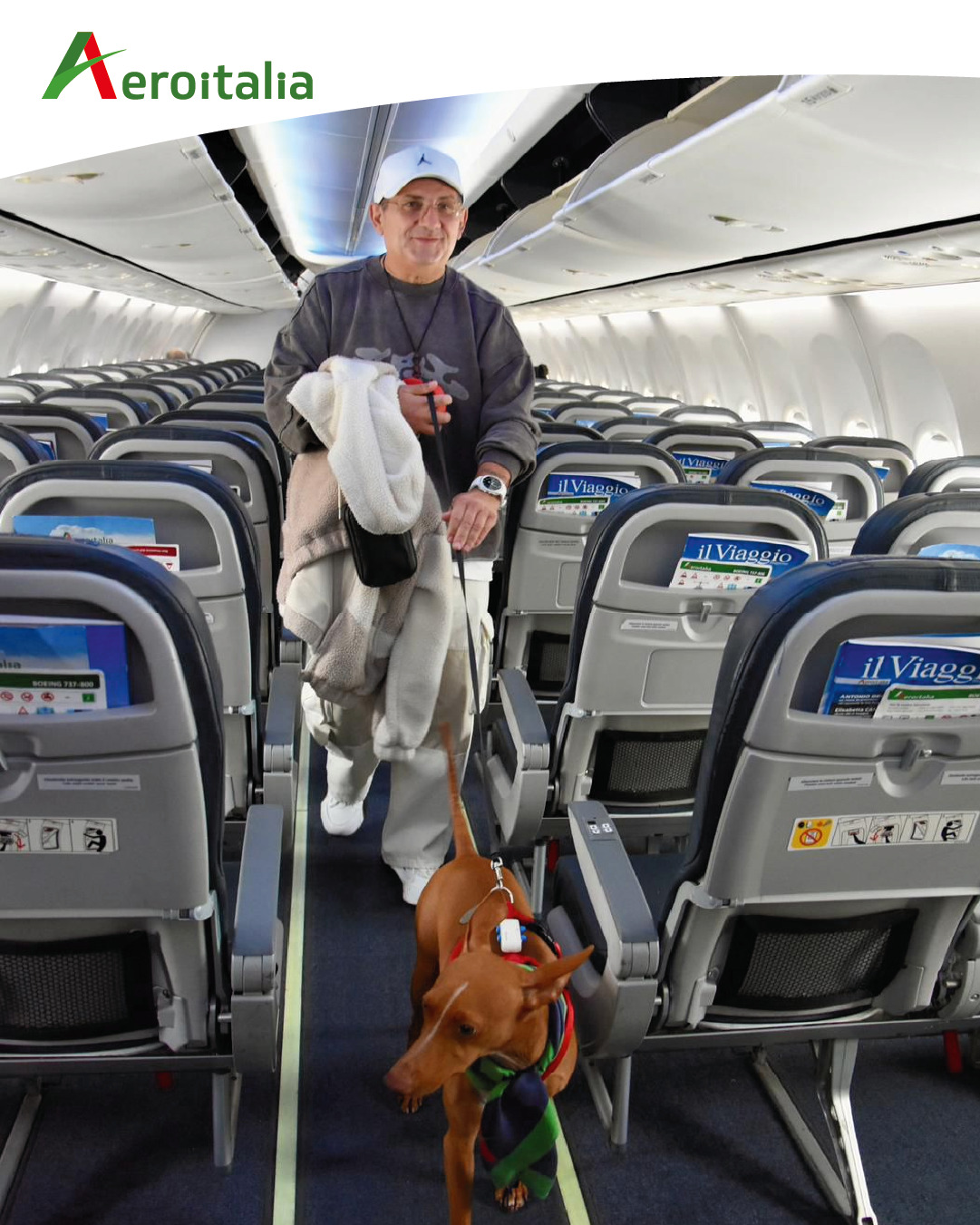 aeroitalia cane a bordo
