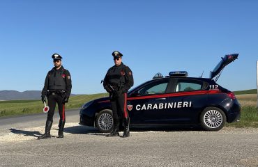 Un posto di blocco dei carabinieri