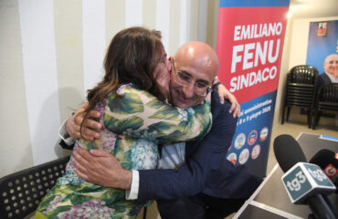 Alessandra Todde con Emiliano Fenu